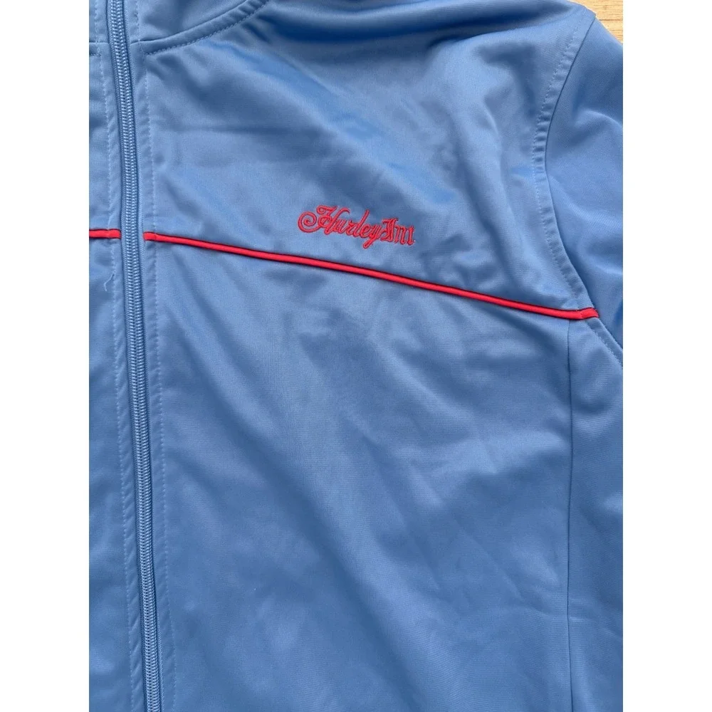 Hurley Royal Blue Zip Up Track Jacket With Red Trim Size Large *Read Description